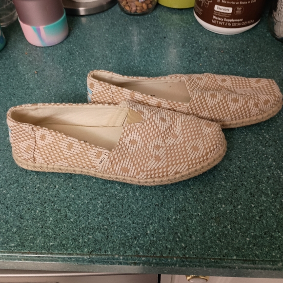 Toms woven flat espadrille sz 8 - Picture 2 of 6